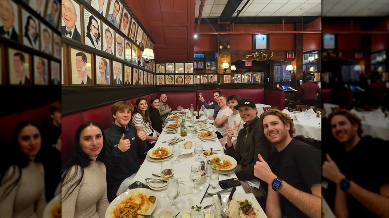 Diners at a table in Sardi's