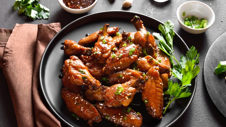 glazed chicken wings