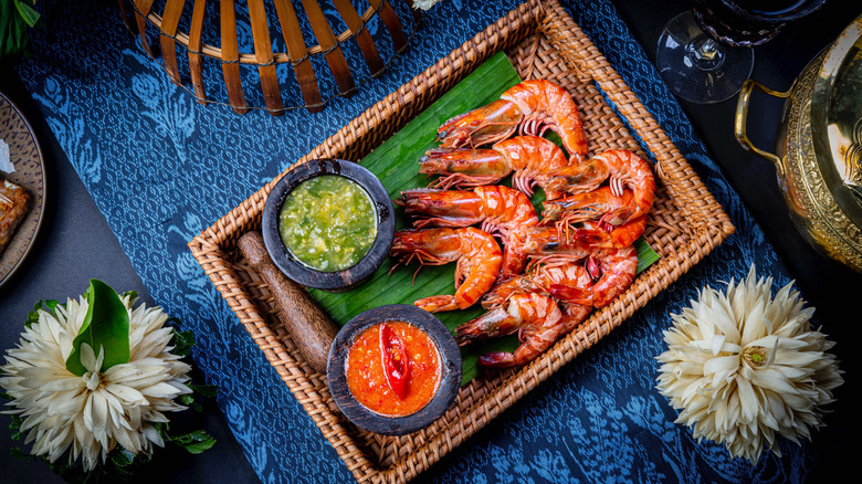 Platter of spot prawns