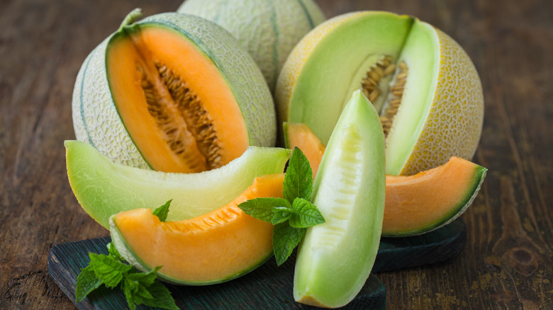 Cantaloupe and honeydew melons