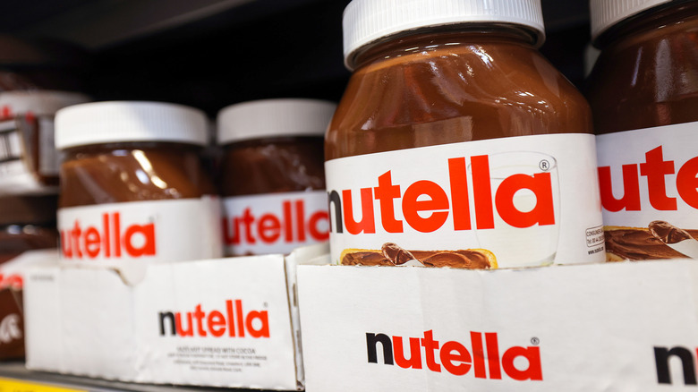 Nutella jars in store