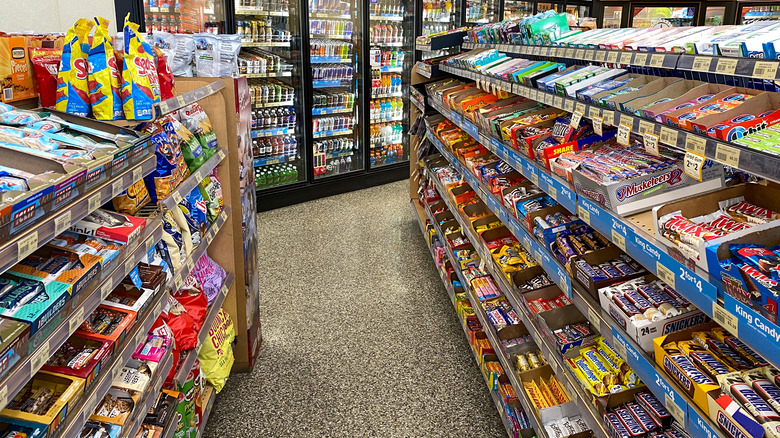 gas station snack aisle