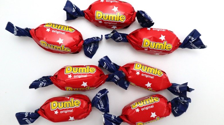 Dumle candies in wrappers 