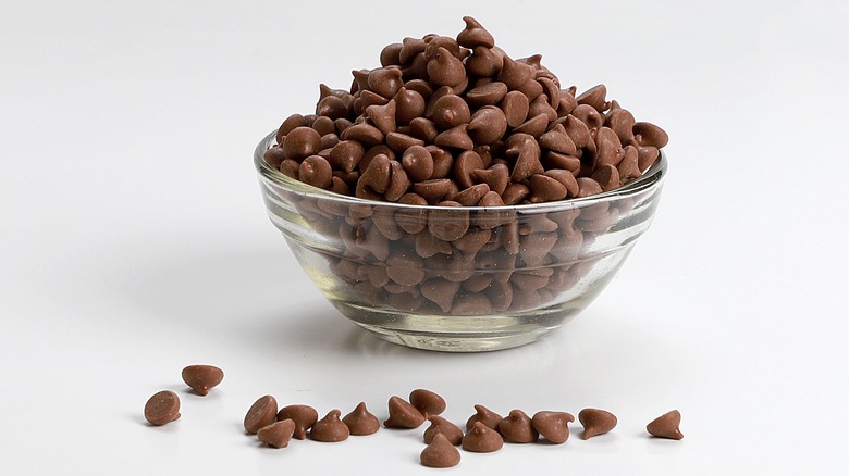 Bowl of chocolate chips