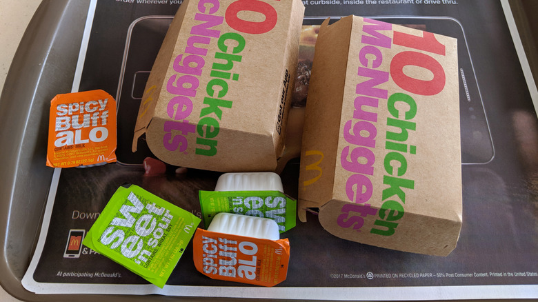 McDonald's Chicken McNuggets with dipping sauces