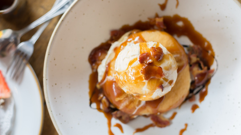 donut and bacon ice cream