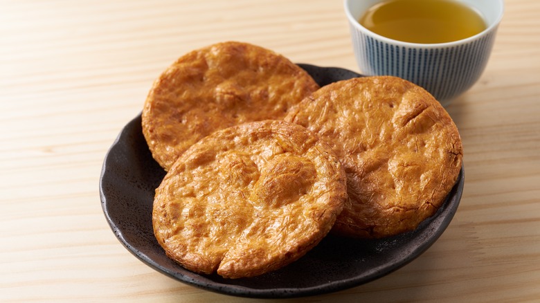 bowl of traditional rice crackers