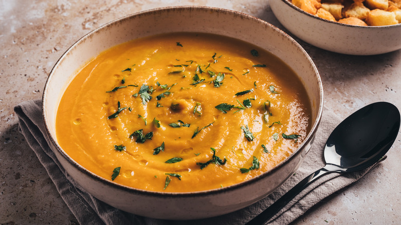 bowl of pumpkin soup