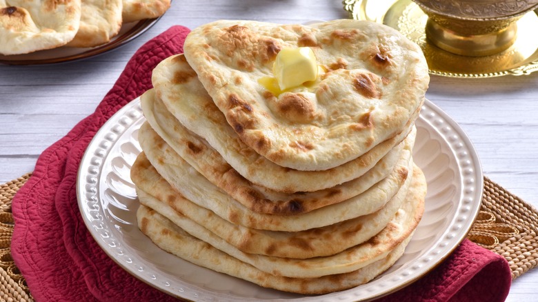 A stack of naan