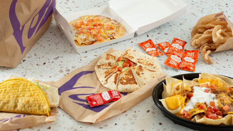 Taco Bell food and sauces