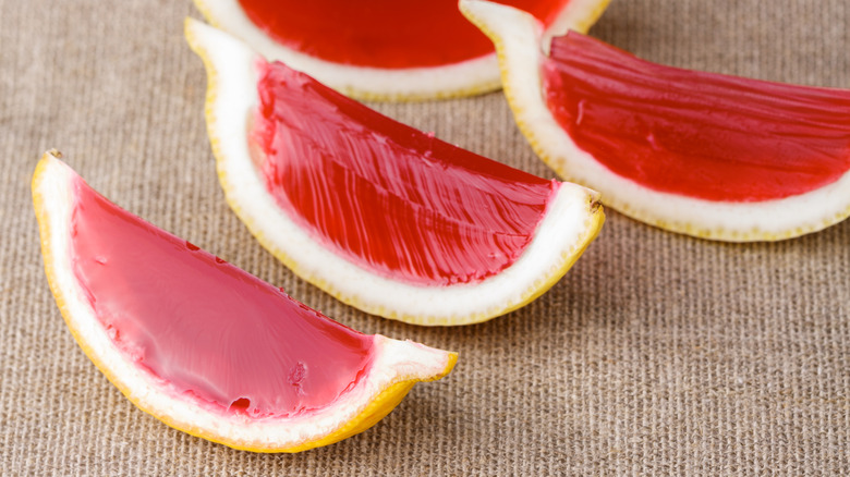 Jell-O shots in fruit slices