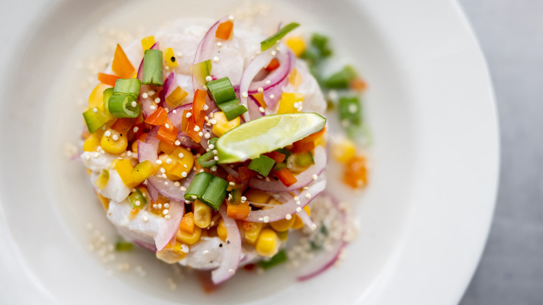 plate of ceviche