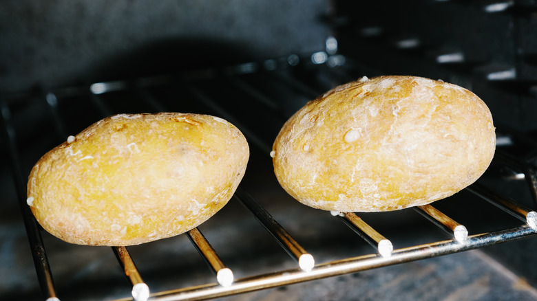 Baked potatoes in the oven