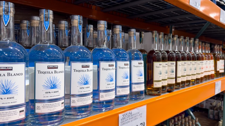 Kirkland tequila on Costco shelf