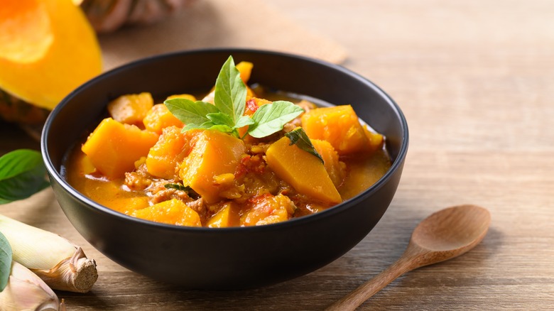 bowl of Thai pumpkin curry