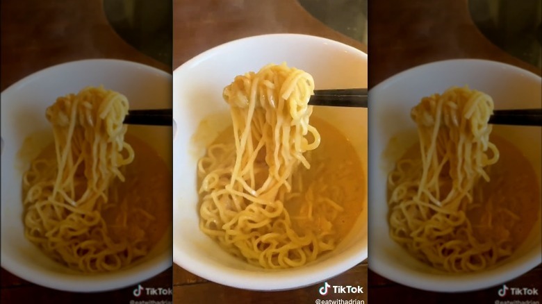 bowl of ramen from tiktok hack