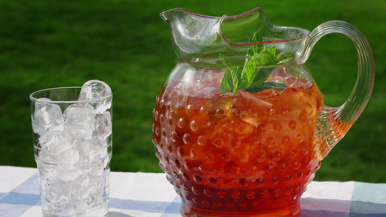 Pitcher of iced tea