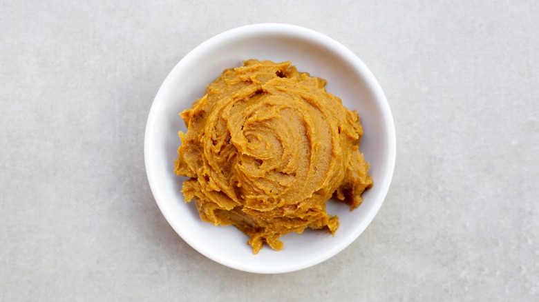 yellow miso paste in bowl