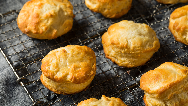 golden baked biscuits