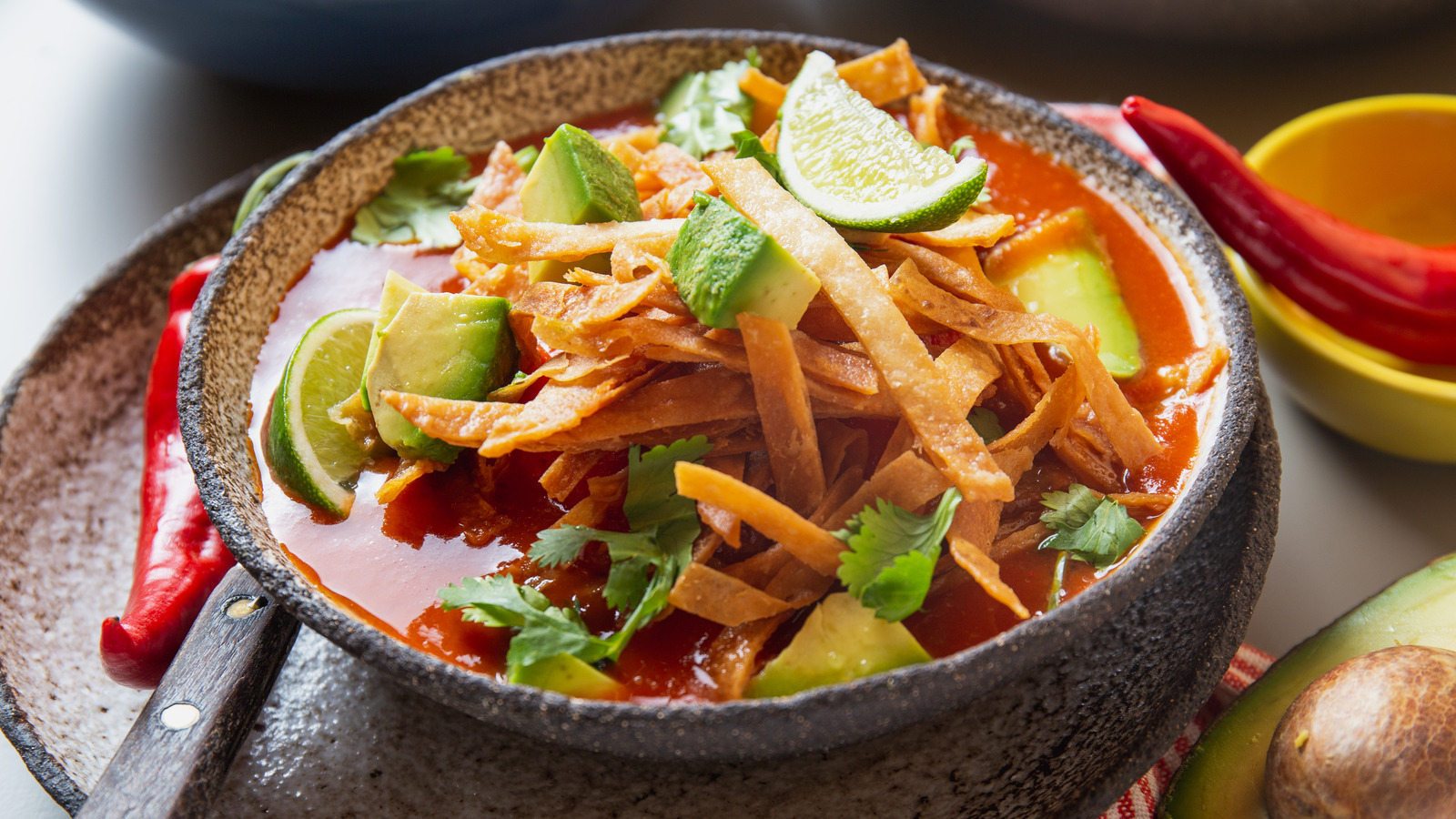 The Tortilla Soup Ingredient That Should Be Kept Raw