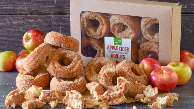 Trader Joe's Apple Cider Donuts stacked in pile