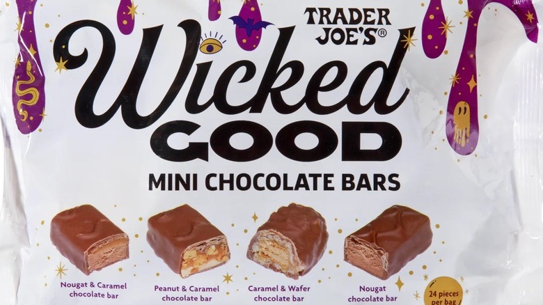 bag of Trader Joe's Wicked Good Mini Chocolate Bars