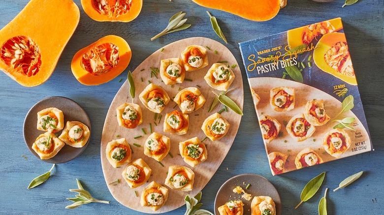 Trader Joe's Savory Squash Pastry Bites laid out