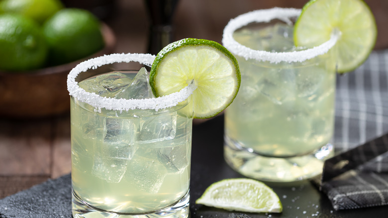 Margarita cocktails in glass