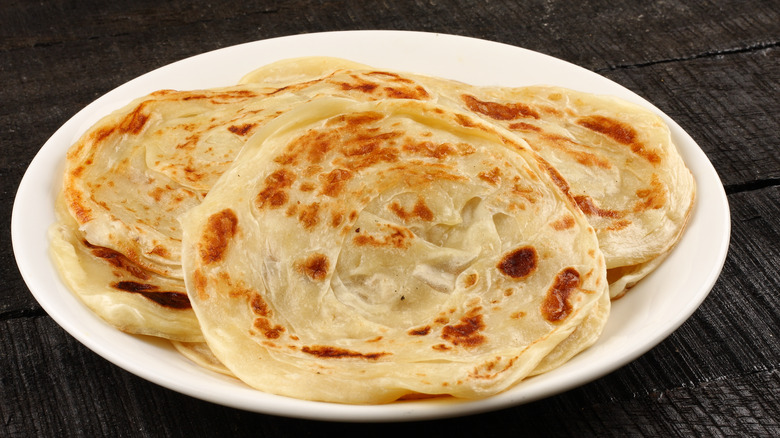 Parathas on plate