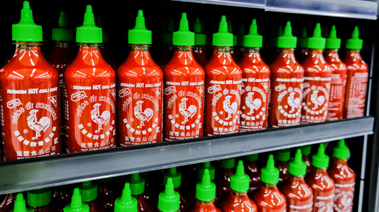 Sriracha on shelf