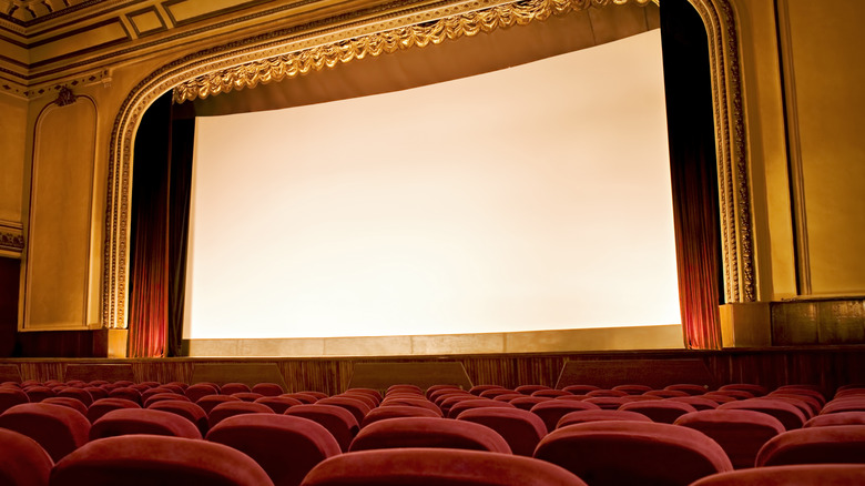 inside old movie theater