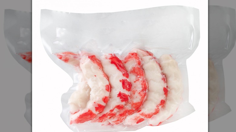 leftover lobster in freezer bag