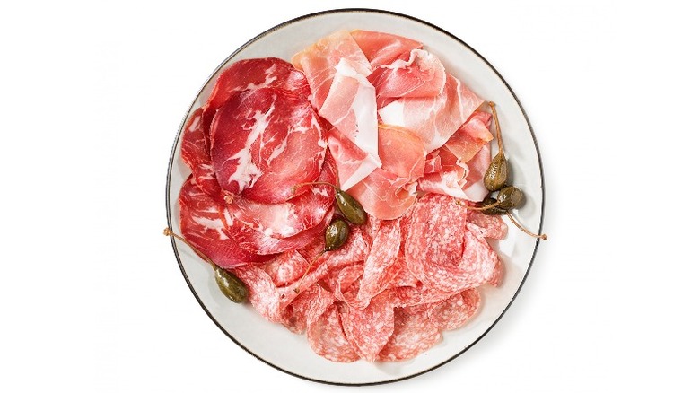 Various cured Italian meats