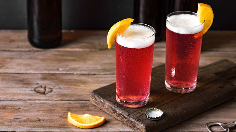 Radler grapefruit and cherry sours