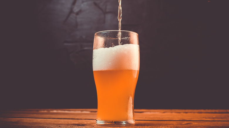 pale ale pouring into glass