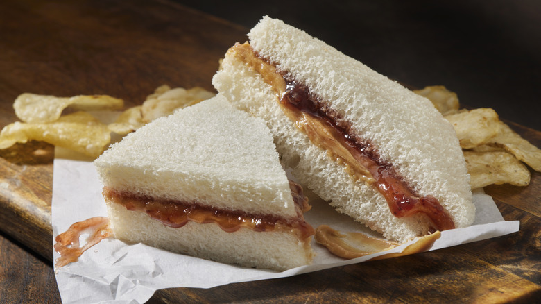 peanut butter and jelly sandwich