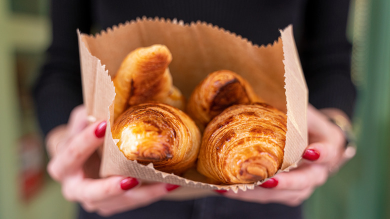 bag of fresh croissants