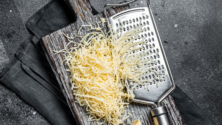 Microplane used to grate cheese