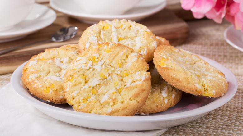 plate of lemon cookies