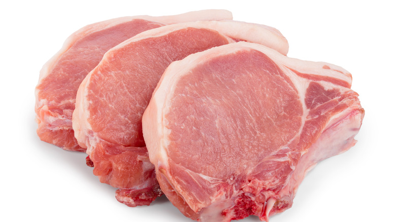 raw pork chops