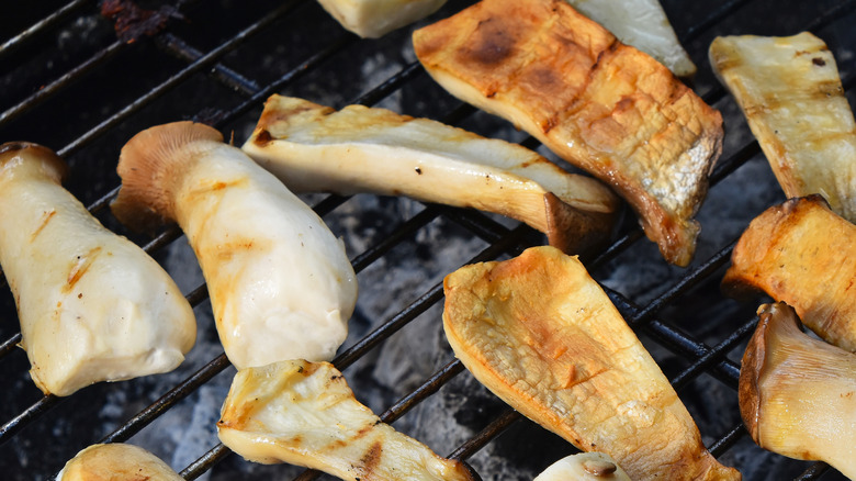 Grilled oyster mushrooms