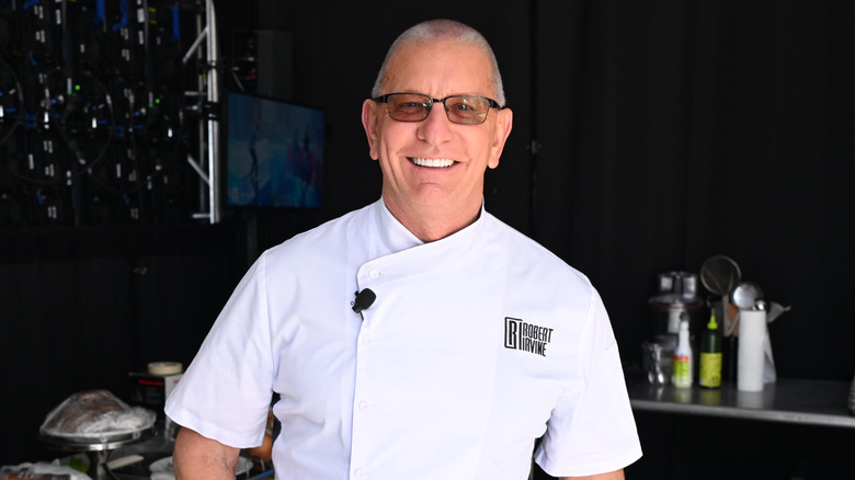 chef robert irvine in a kitchen