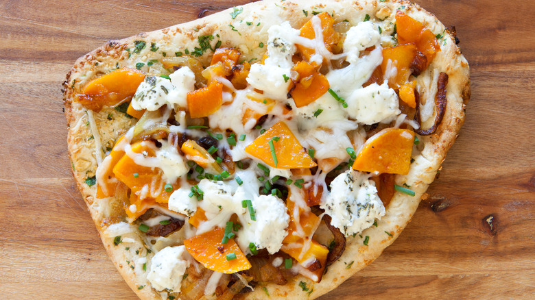 rustic butternut squash pizza