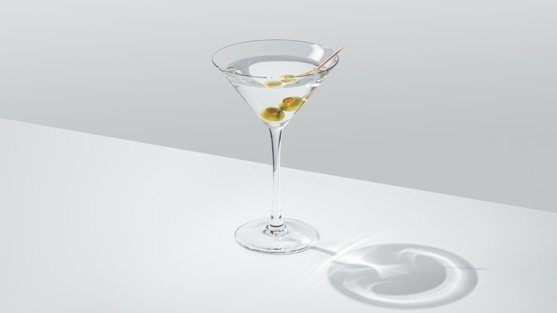 gin martini with olives