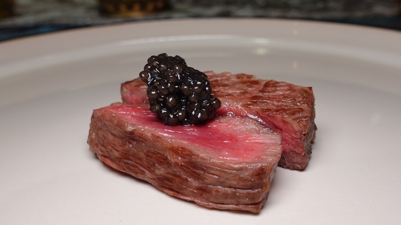 beef steak caviar