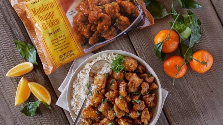 Trader Joe's Mandarin Orange Chicken in plate