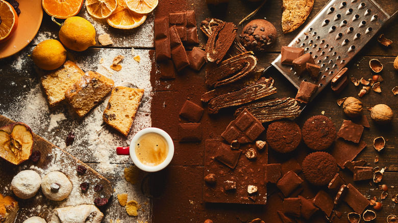 chocolate and coffee baked goods