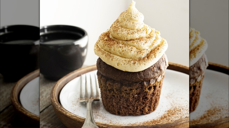 chocolate cupcake with coffee frosting