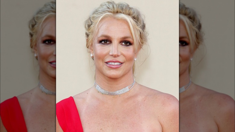 Britney Spears smiling at a red carpet event