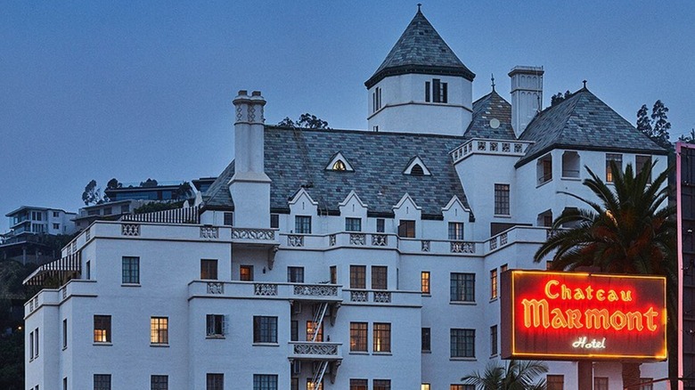 Chateau Marmont exterior and sign